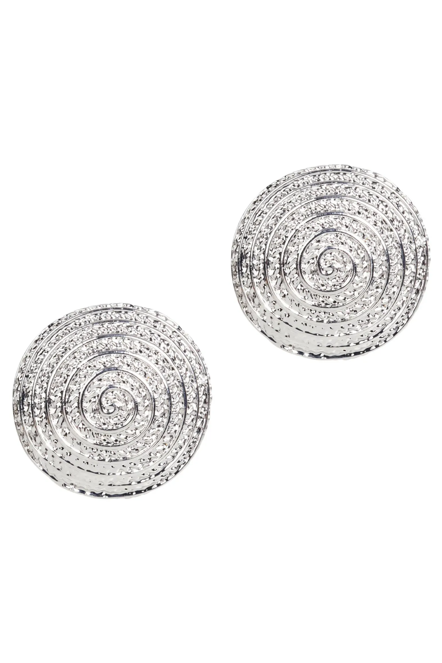 Aman Round Earring - Silver