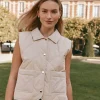 Argo Crop Vest - Ecru