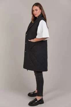 Argo Long Line Vest - Black