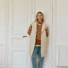 Argo Long Line Vest - Ecru