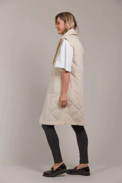 Argo Long Line Vest - Ecru