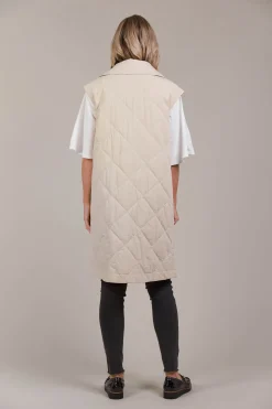 Argo Long Line Vest - Ecru