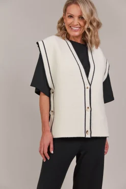 Avino Knit Vest - Ecru