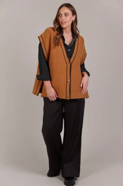 Avino Knit Vest - Tobacco
