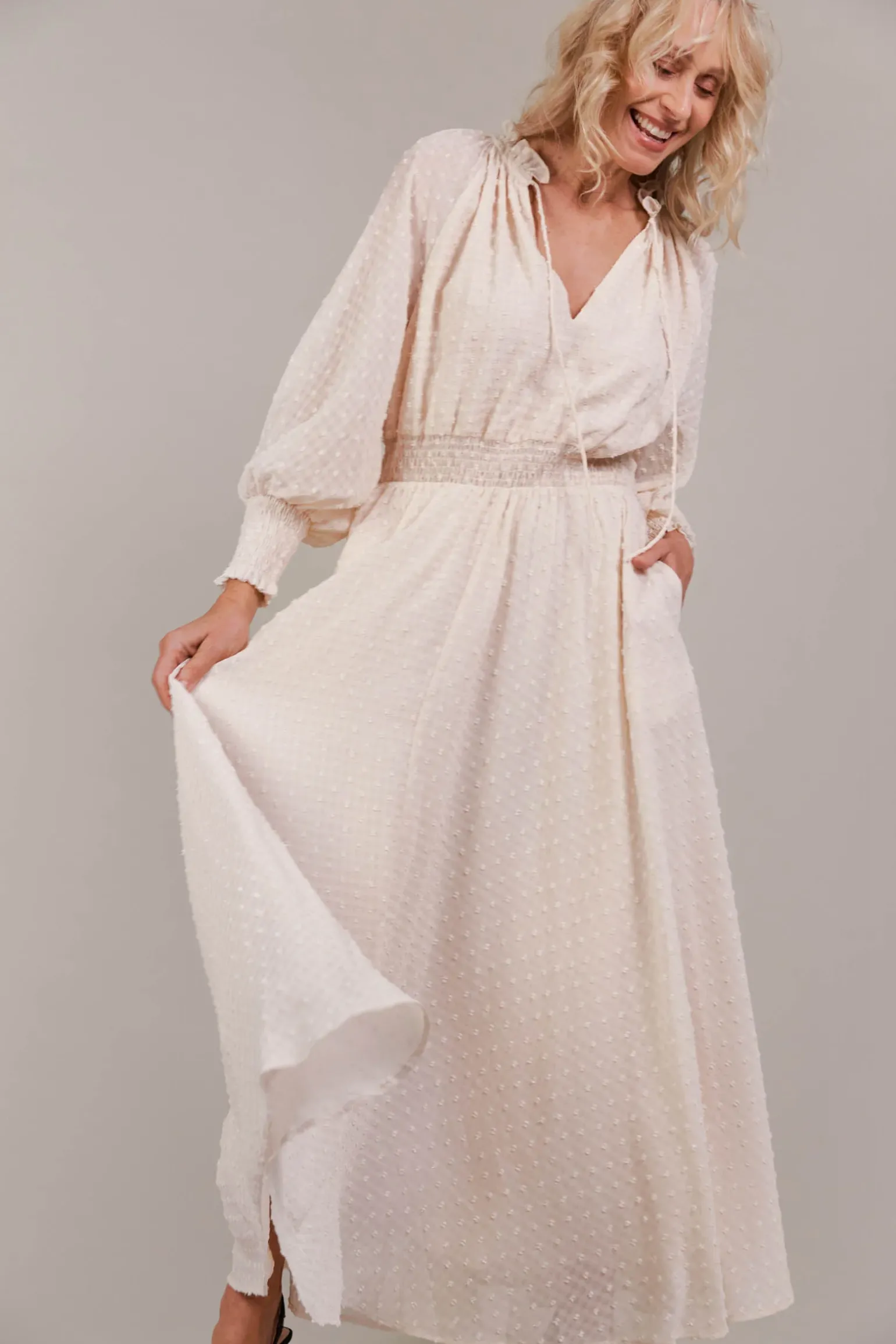 Ayana Maxi Dress - Ecru