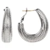 Eden Silver Hoop Earring - Mesh