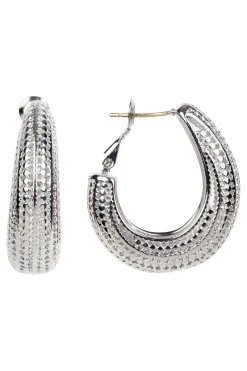 Eden Silver Hoop Earring - Mesh
