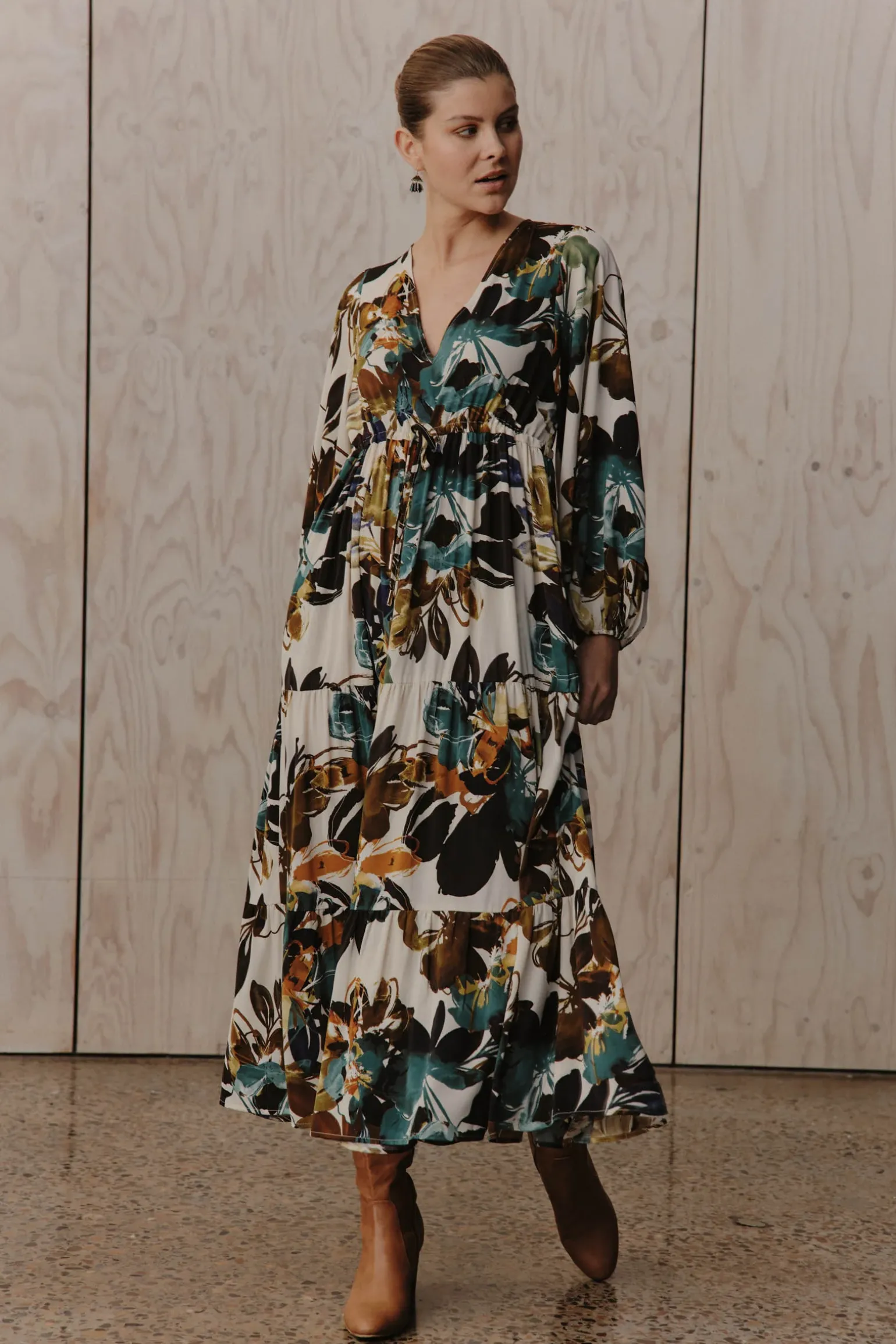 Elsie Maxi Dress - Botanical Tusk