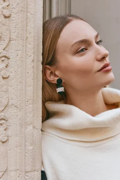 Elsie Pearl Earring - Black