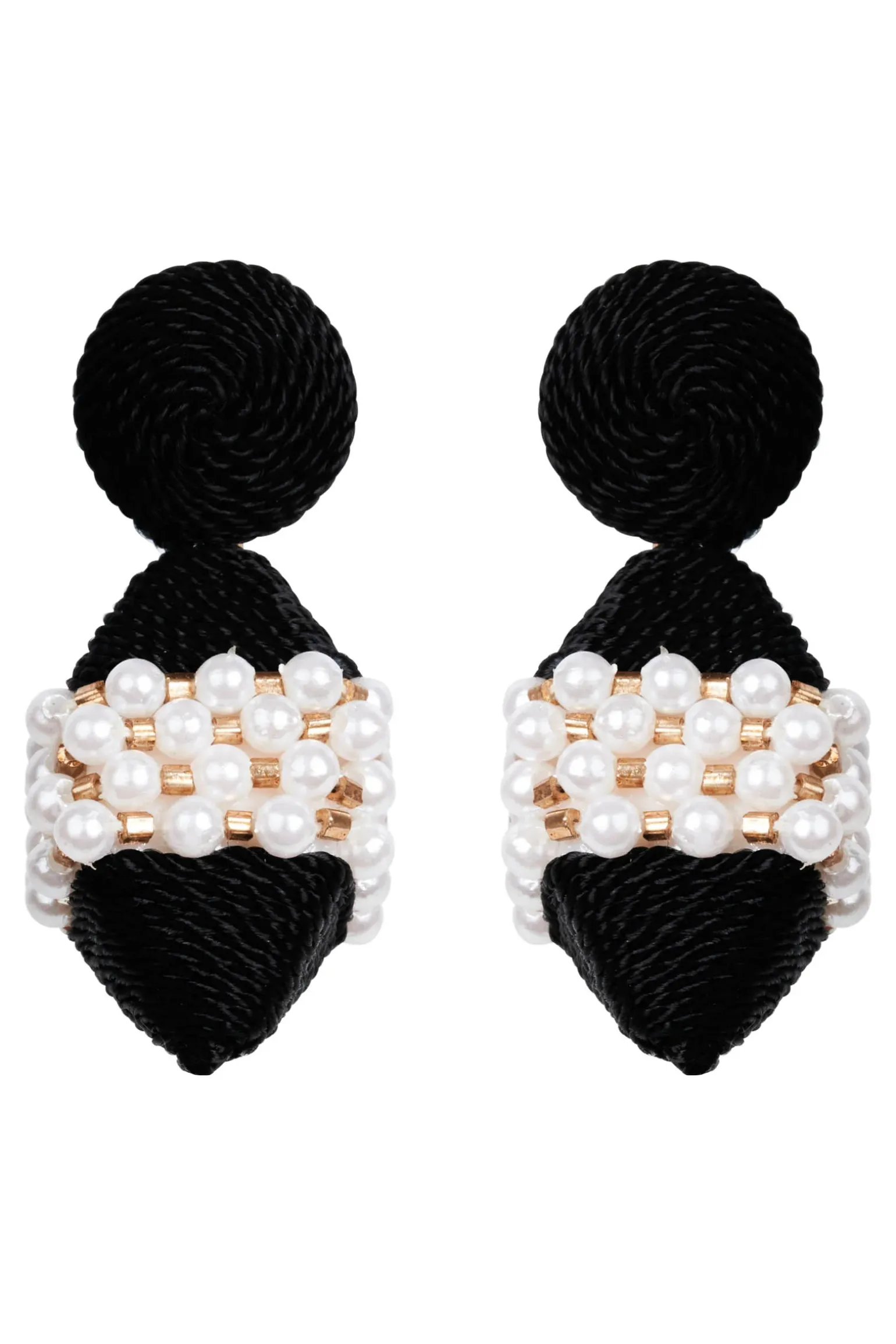Elsie Pearl Earring - Black