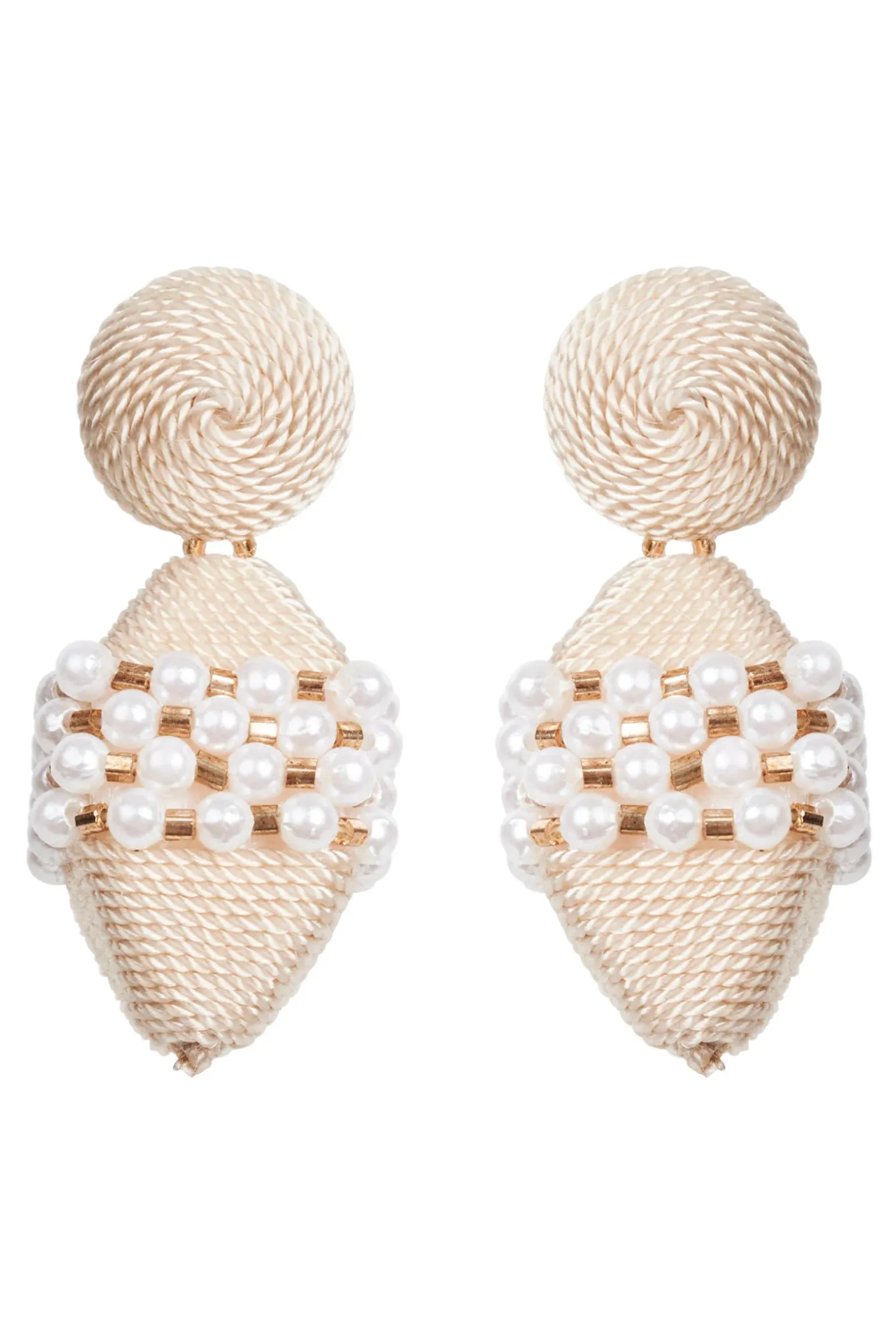 Elsie Pearl Earring - Ecru