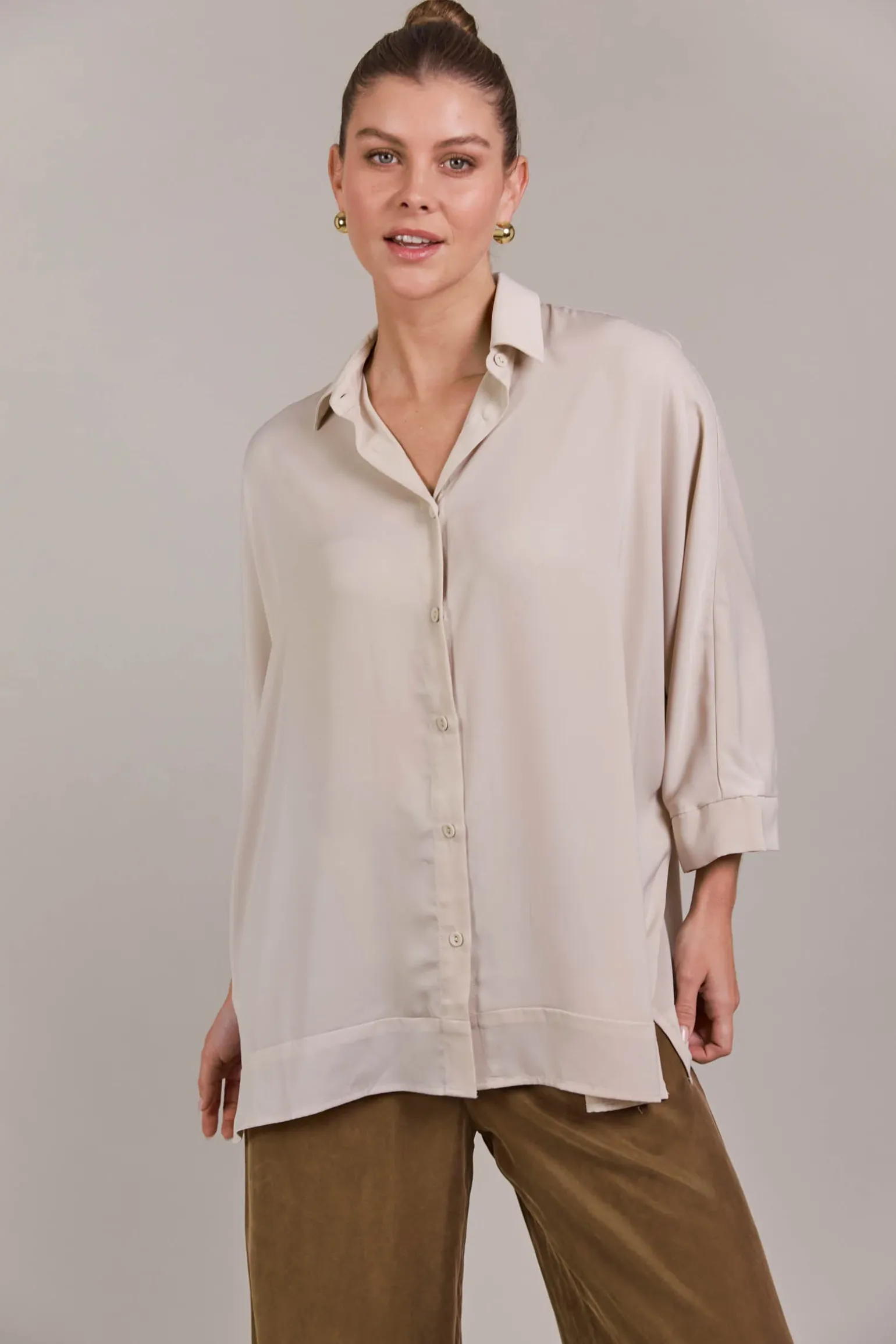 Elsie Relaxed Shirt - Ecru