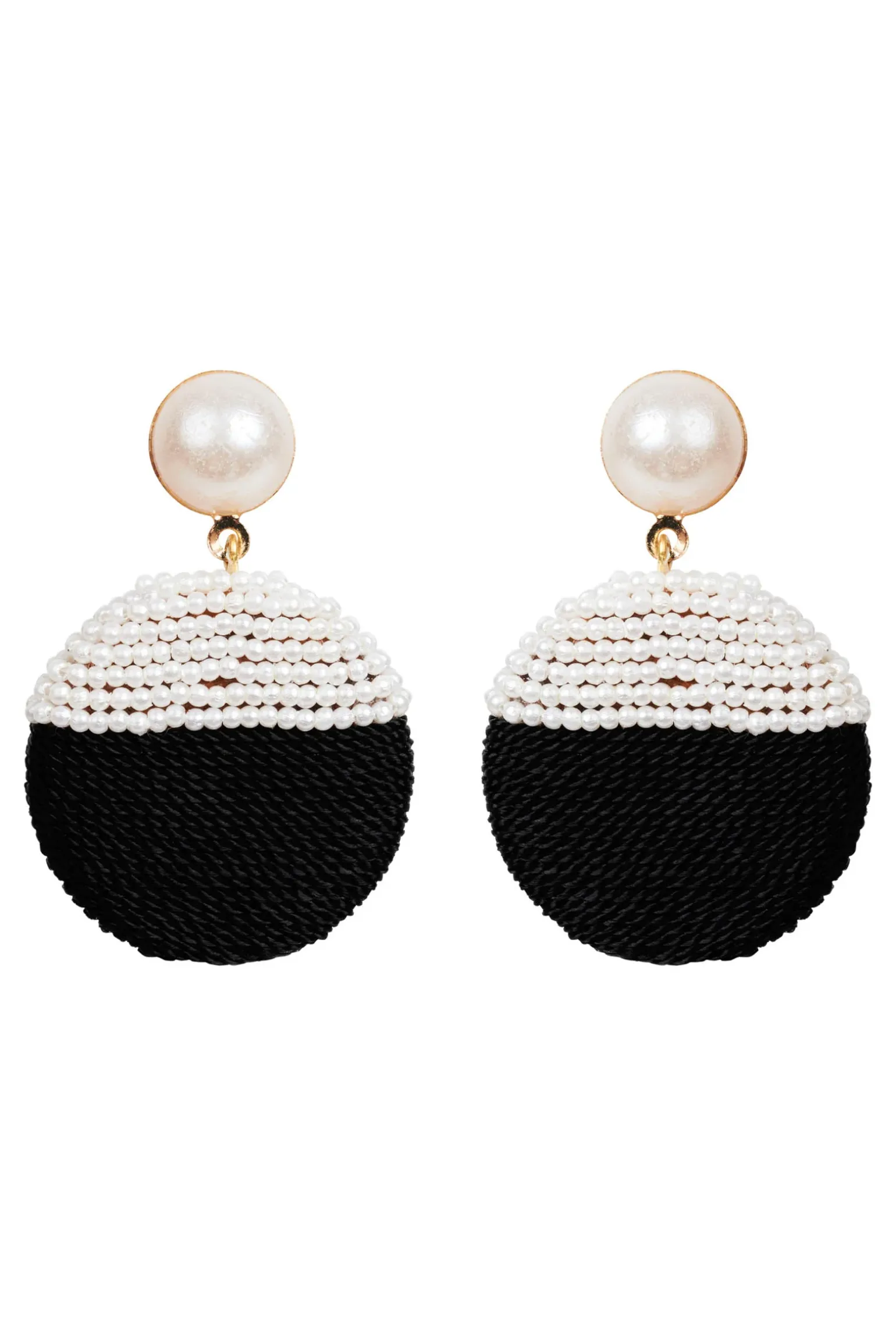 Elsie Round Earring - Black