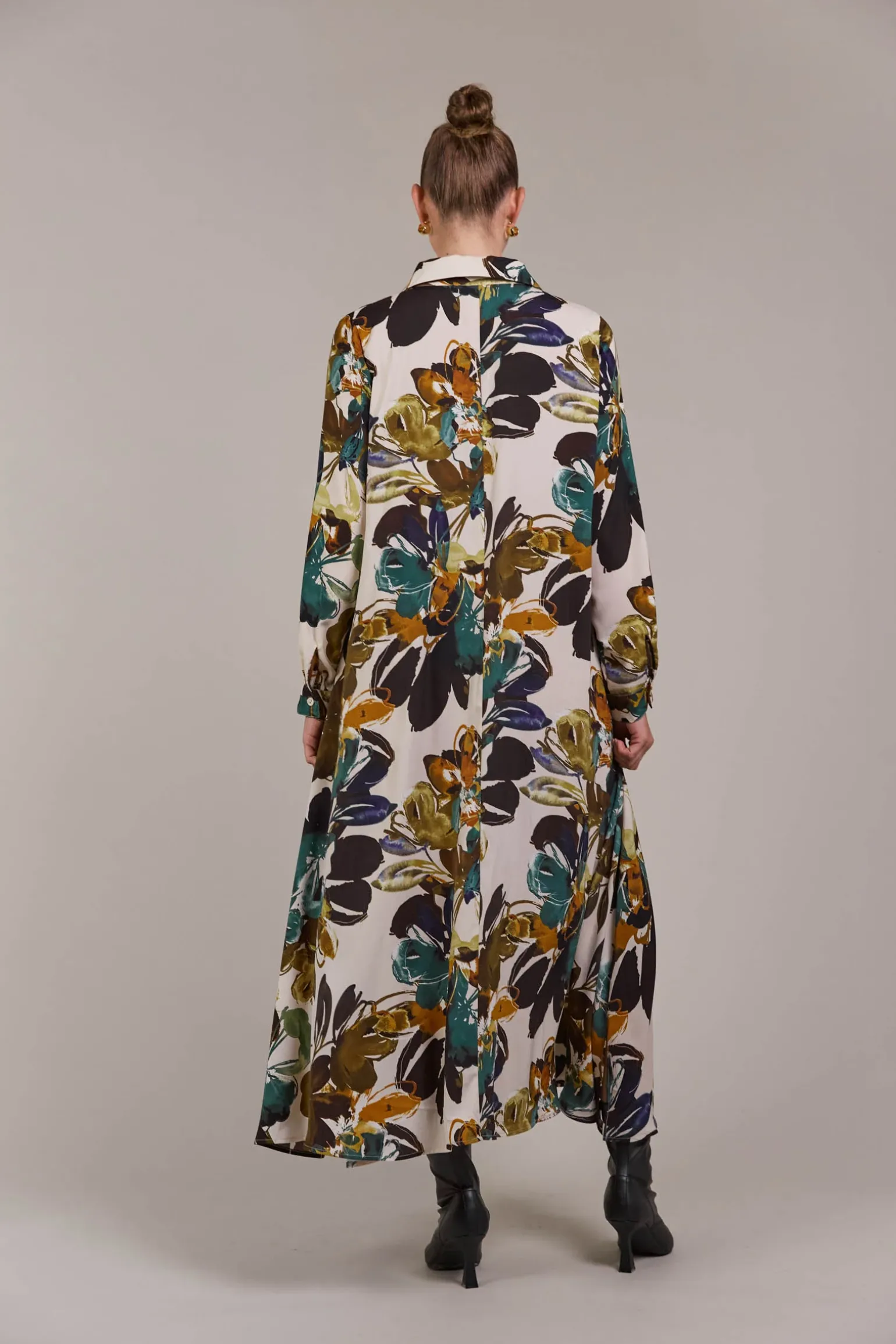 Elsie Shirt Dress - Botanical Tusk