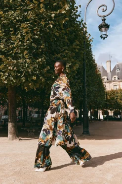 Elsie Shirt Dress - Botanical Tusk