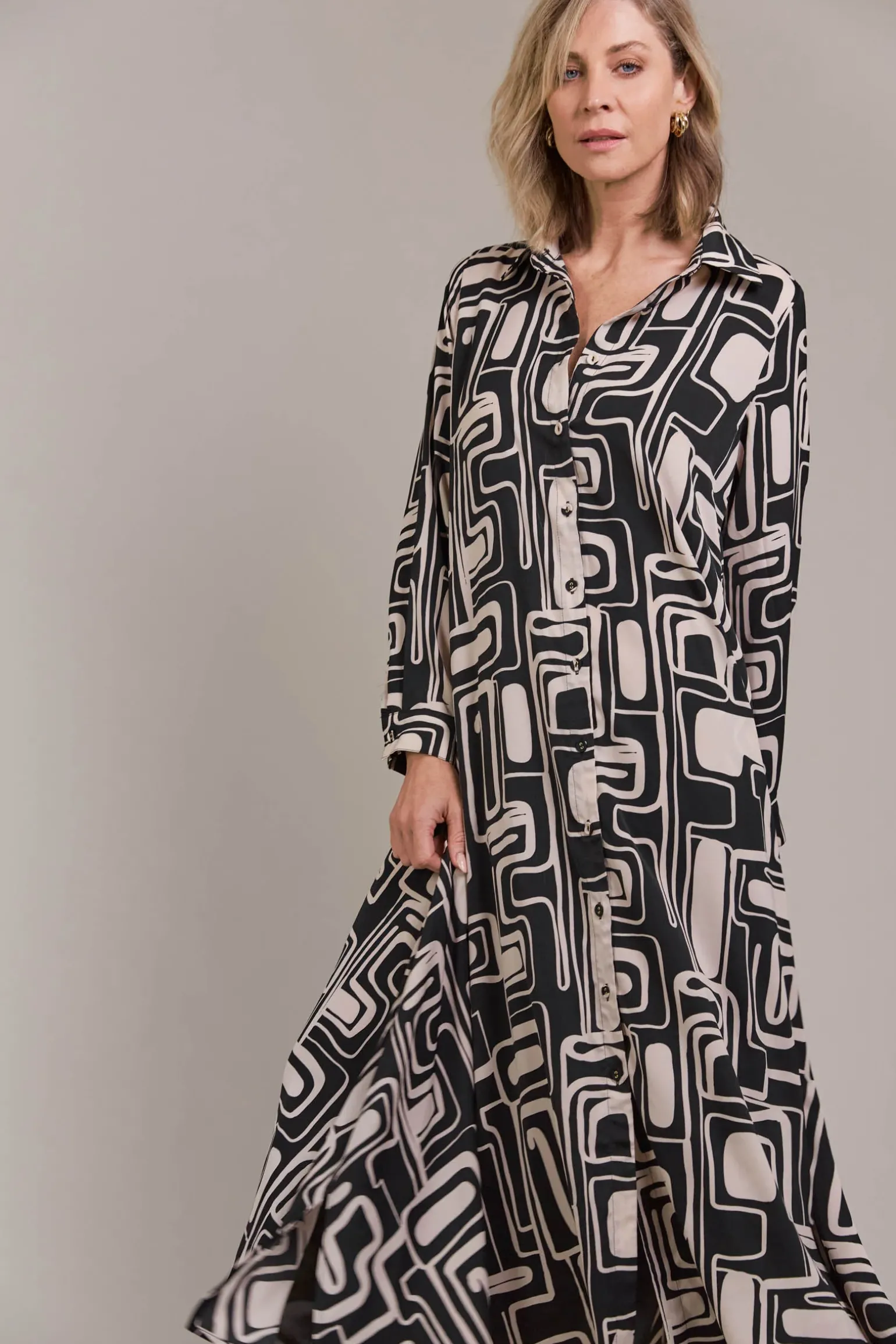 Elsie Shirt Dress - Geo