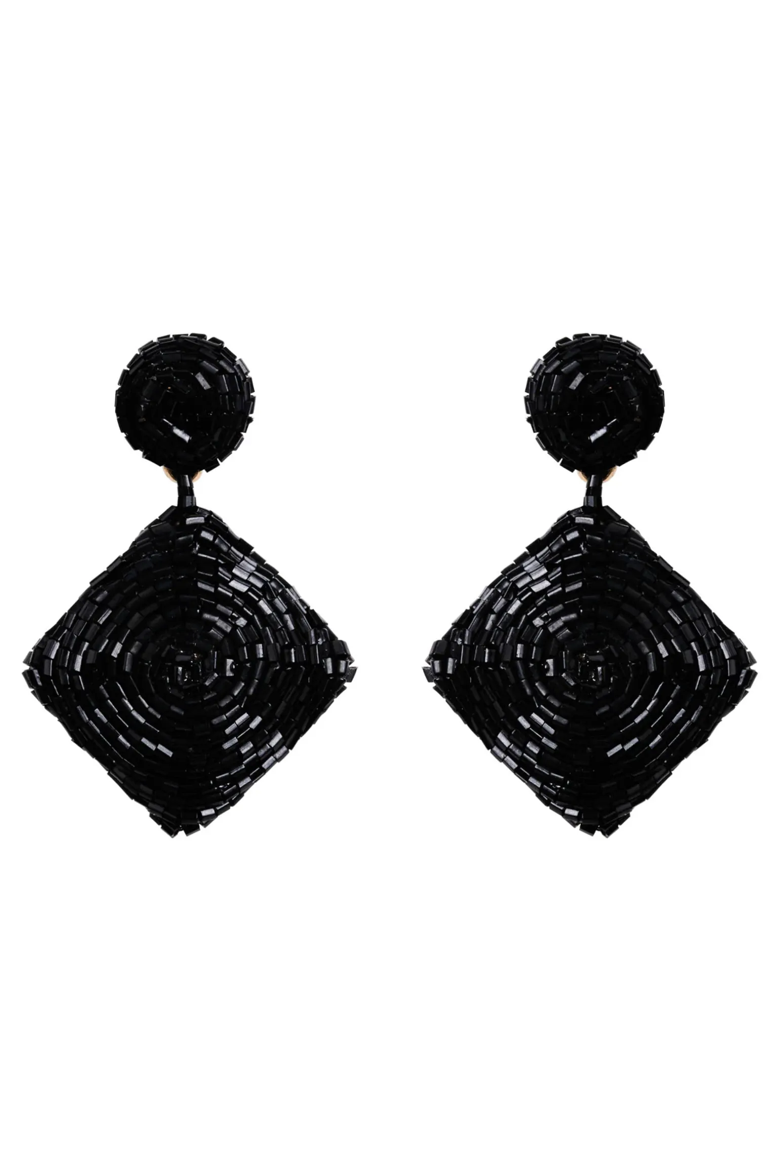 Elsie Square Earring - Black
