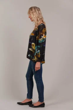 Elsie Top - Botanical Black