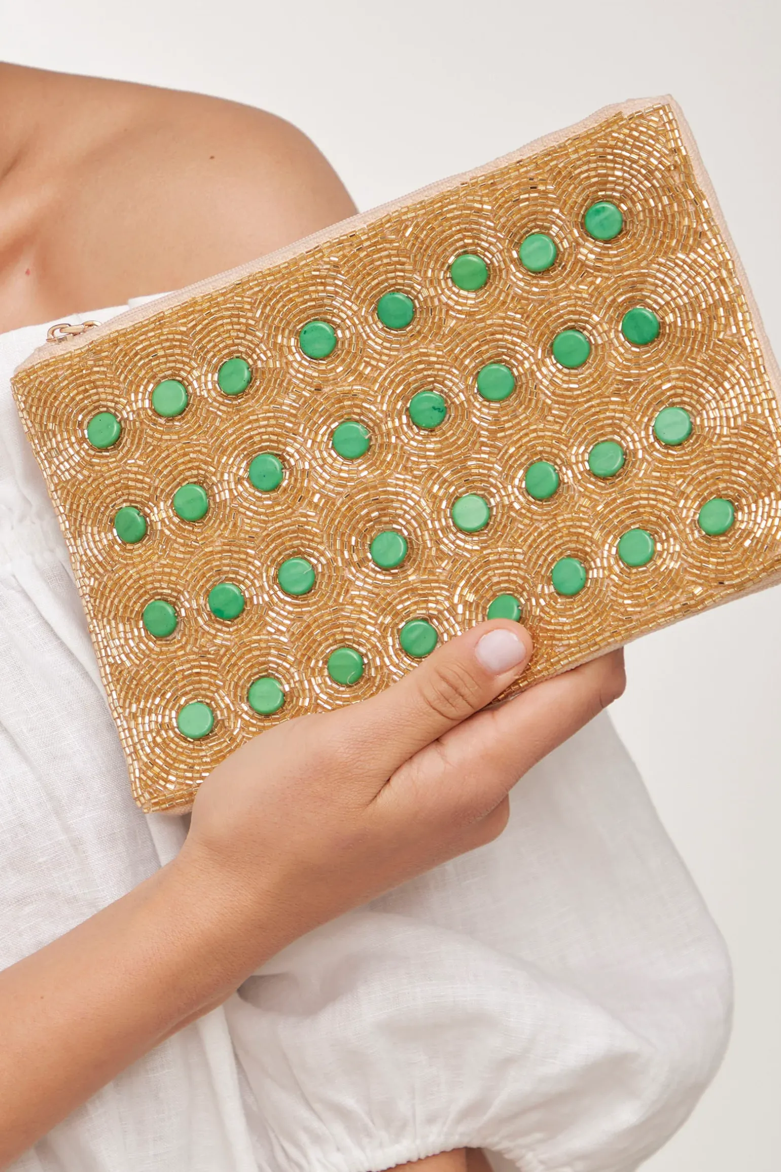 Elysian Pouch - Emerald/Gold