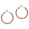 Estel Gold Hoop Earring - Twist