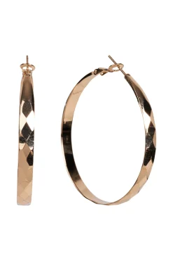 Estel Gold Hoop Earring - Pressed