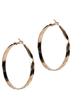 Estel Gold Hoop Earring - Pressed