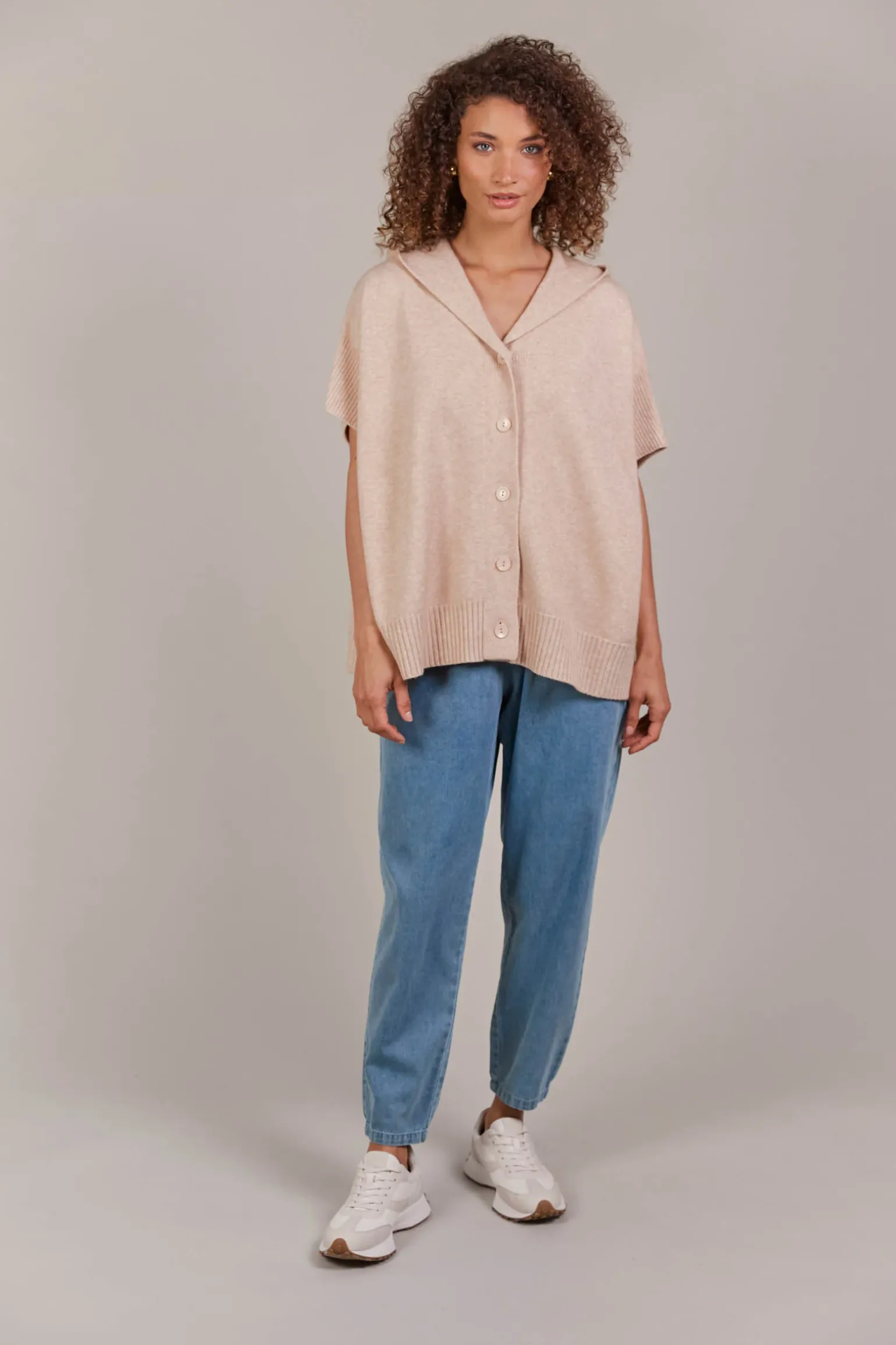 Estel Hood Knit - Oat