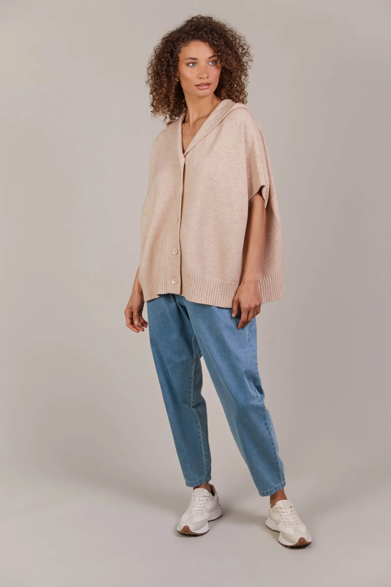 Estel Hood Knit - Oat