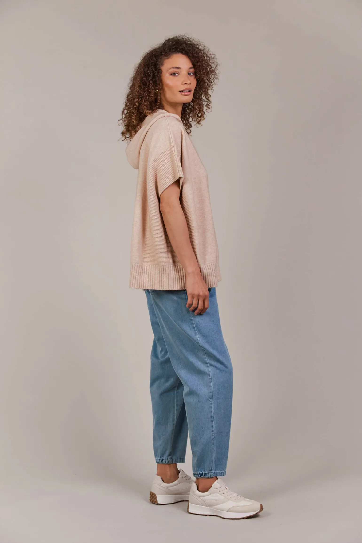 Estel Hood Knit - Oat