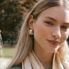 Folie Gold Hoop Earring - Pressed