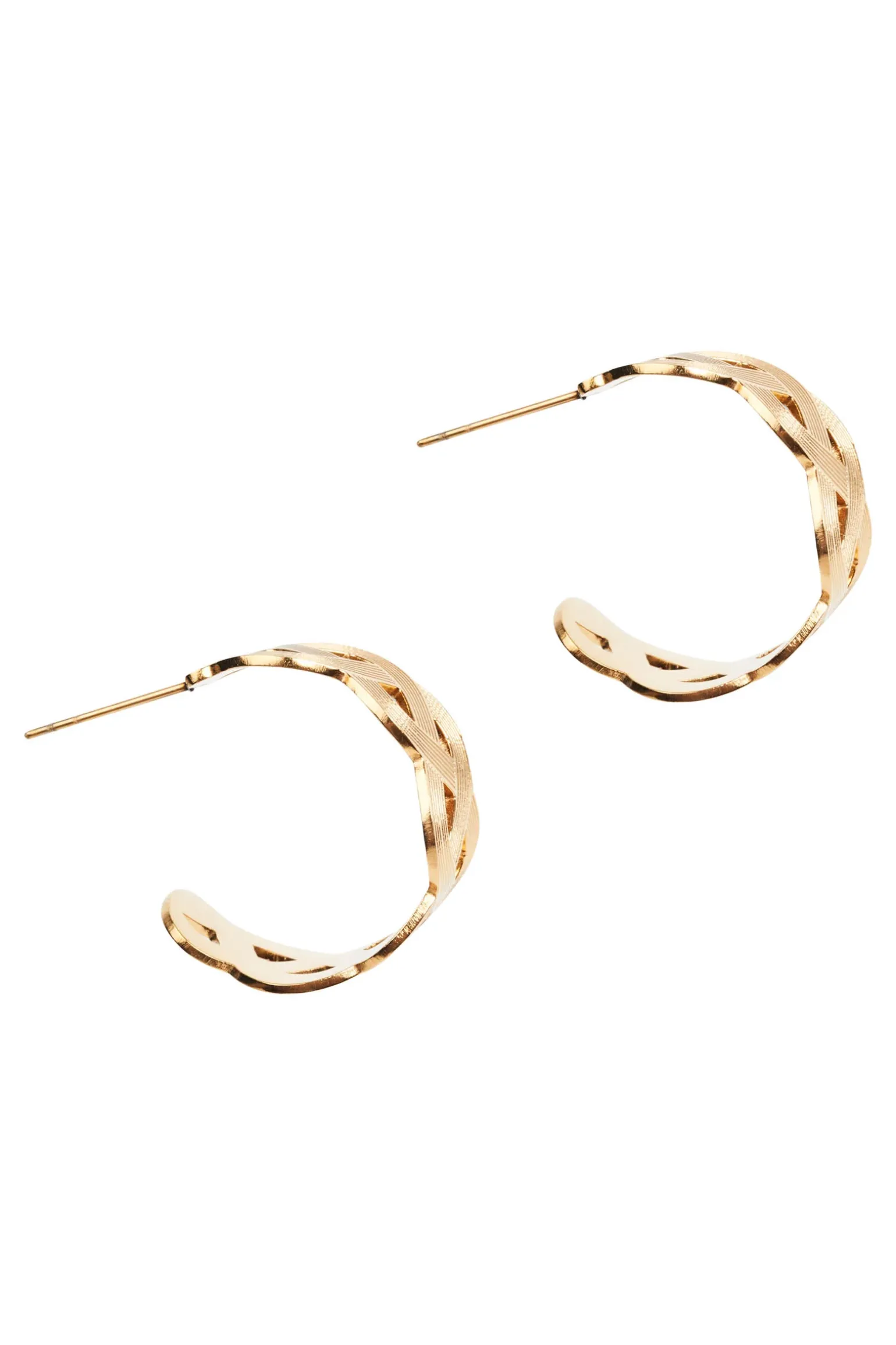 Folie Gold Hoop Earring - Weave