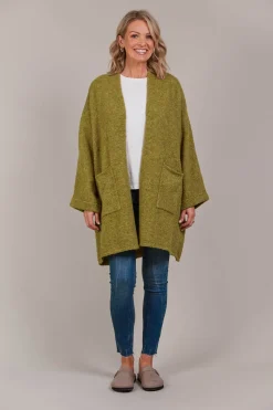 Folie Relaxed Cardigan - Chartreuse