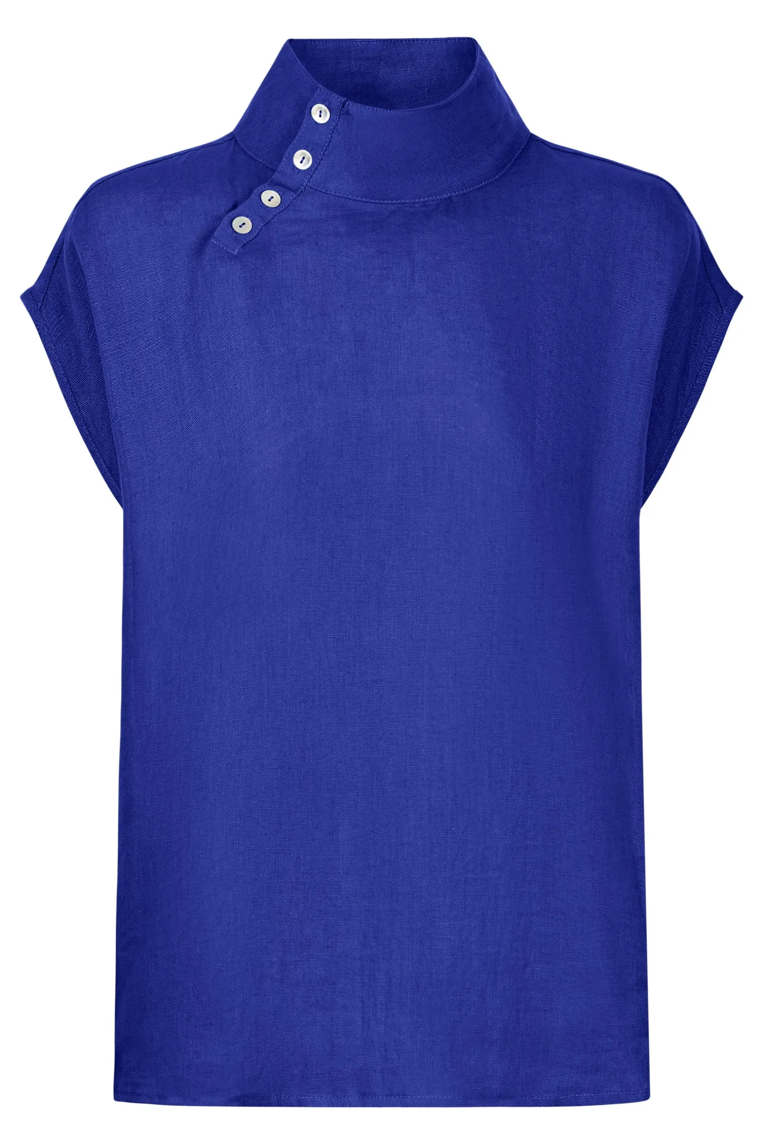 Halcyon Button Top - Cobalt