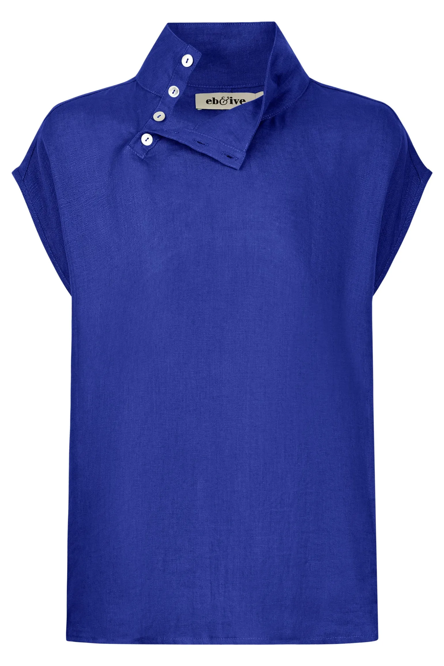 Halcyon Button Top - Cobalt