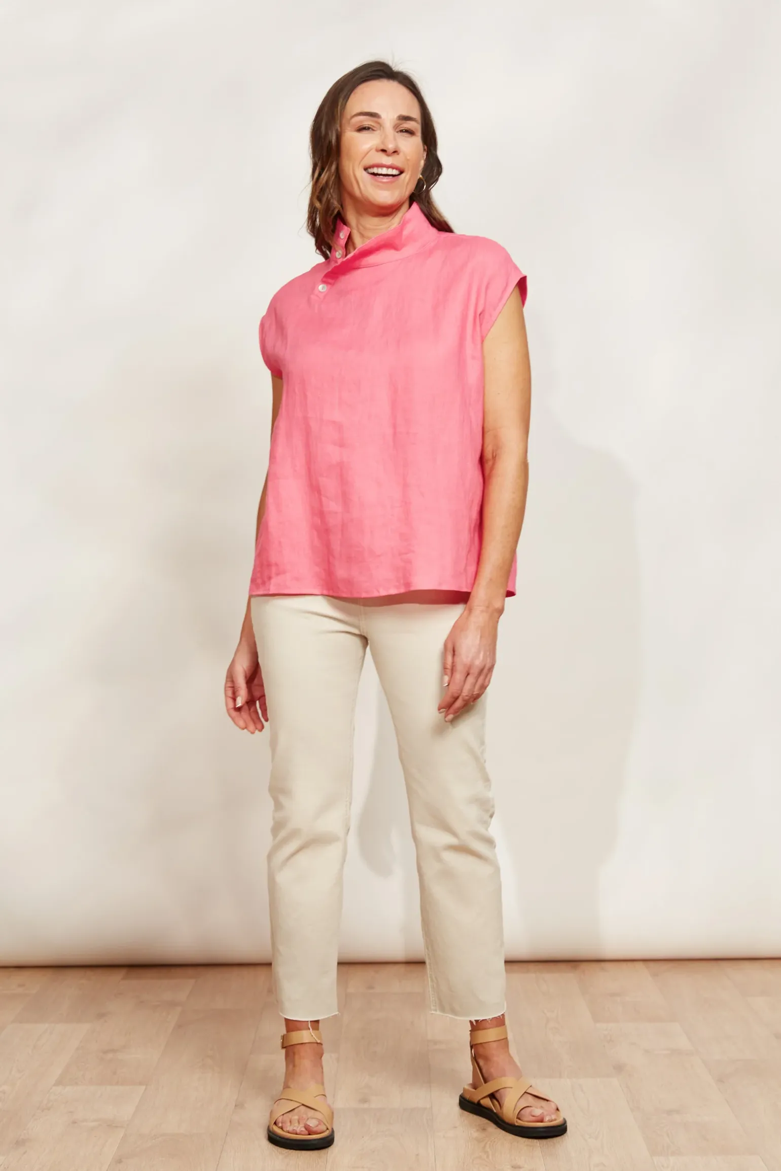Halcyon Button Top - Musk