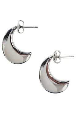 Halcyon Crescent Earring - Silver