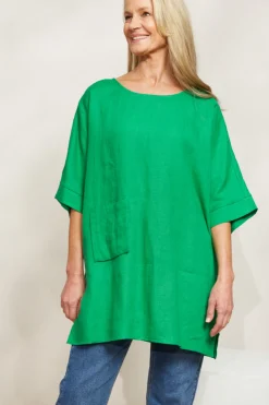 Halcyon Relaxed Top - Emerald