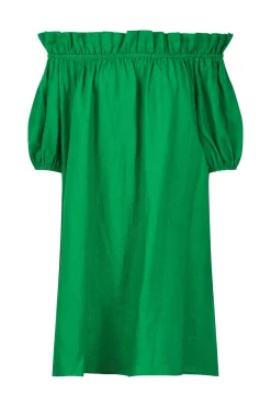 Halcyon Ruched Dress - Emerald