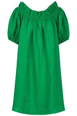 Halcyon Ruched Dress - Emerald