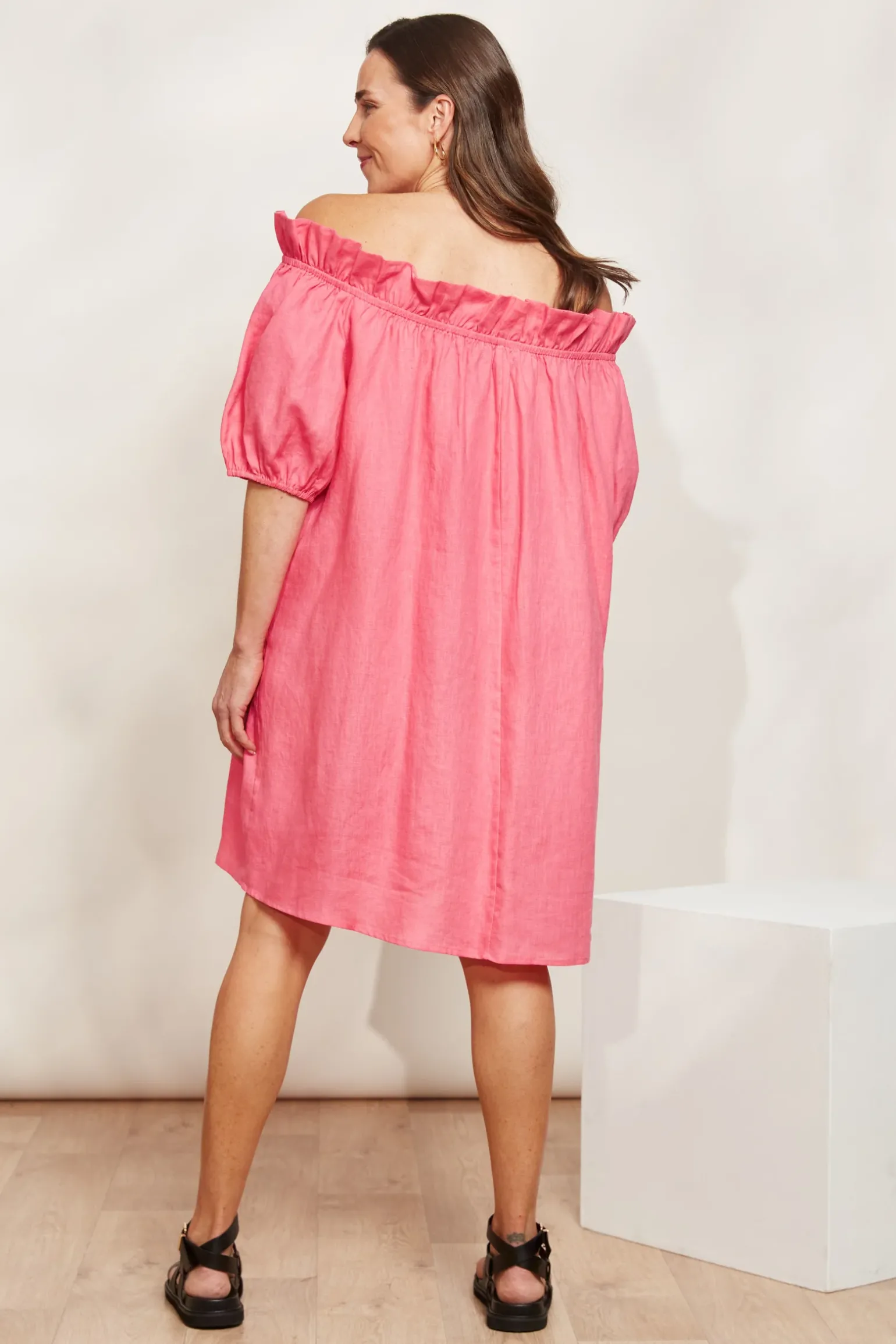 Halcyon Ruched Dress - Musk