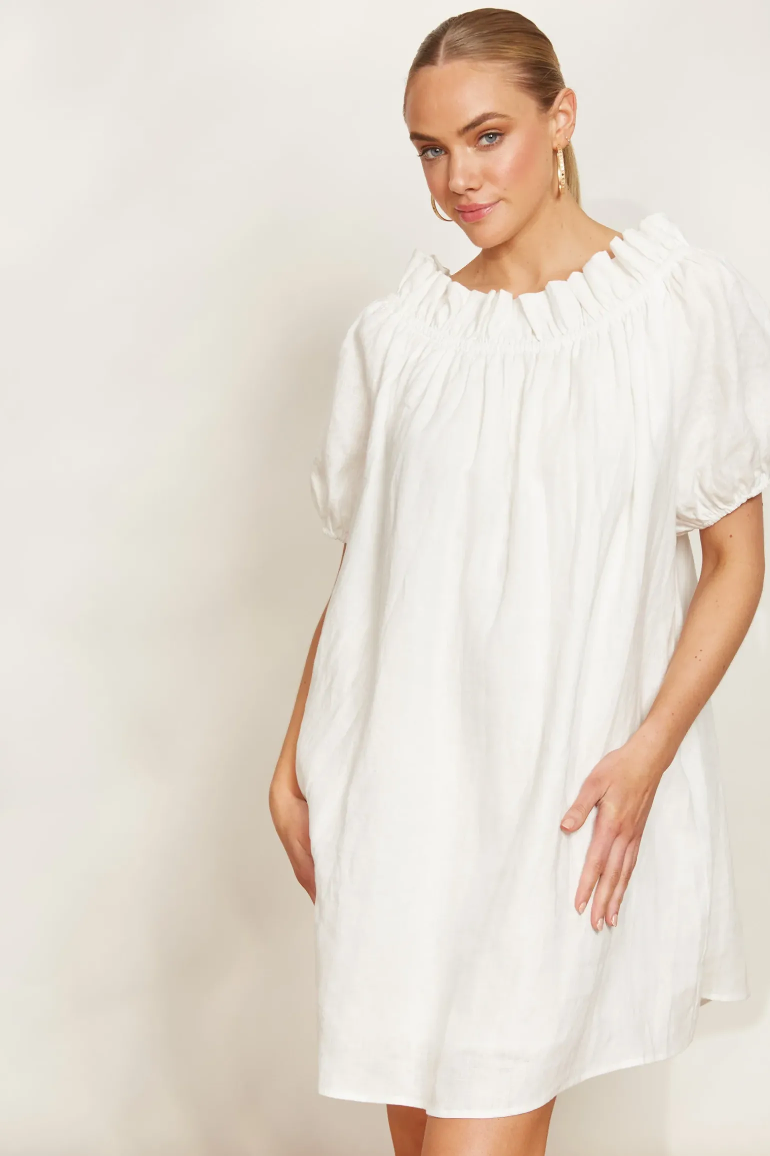Halcyon Ruched Dress - Opal