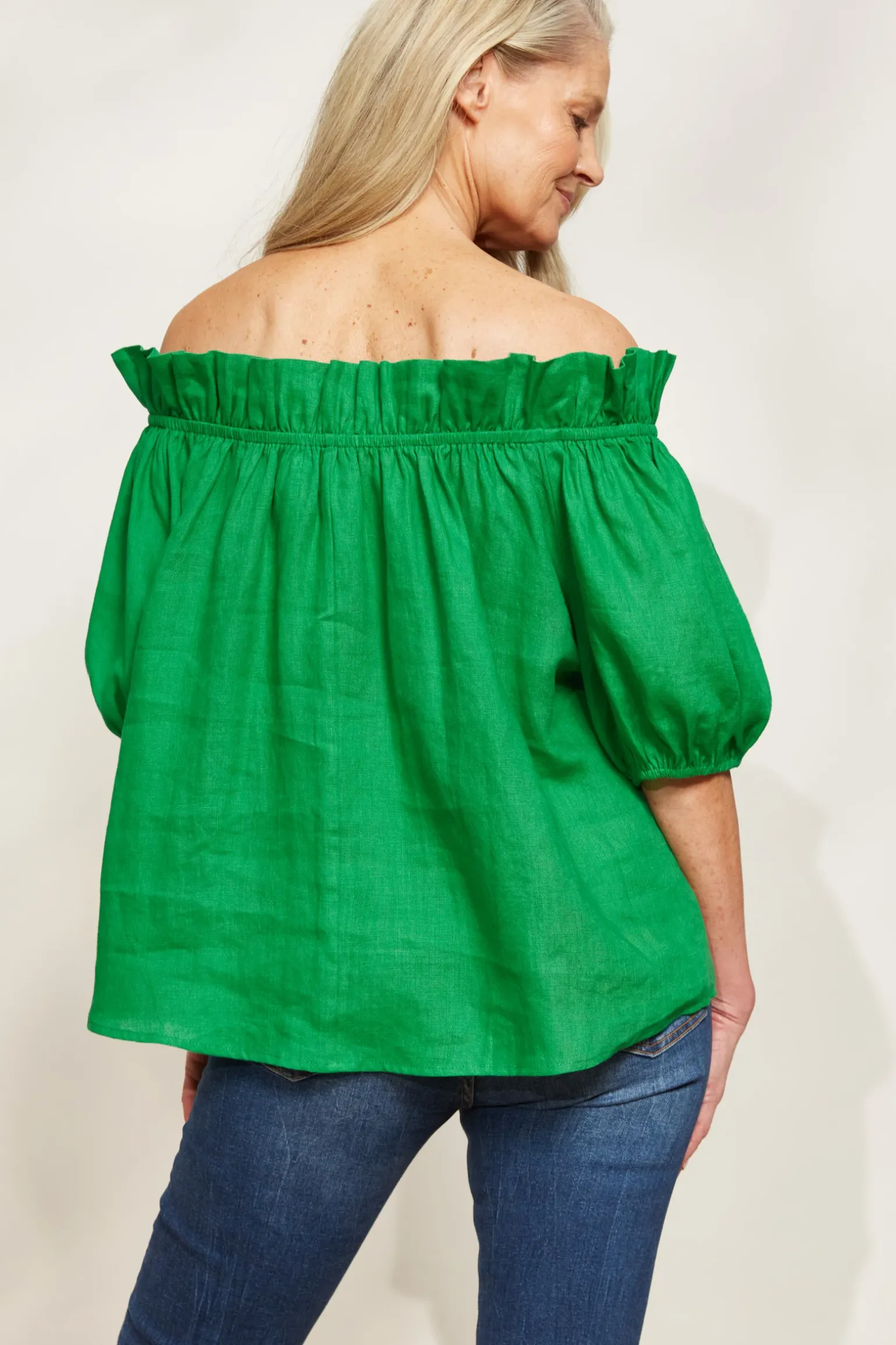 Halcyon Ruched Top - Emerald