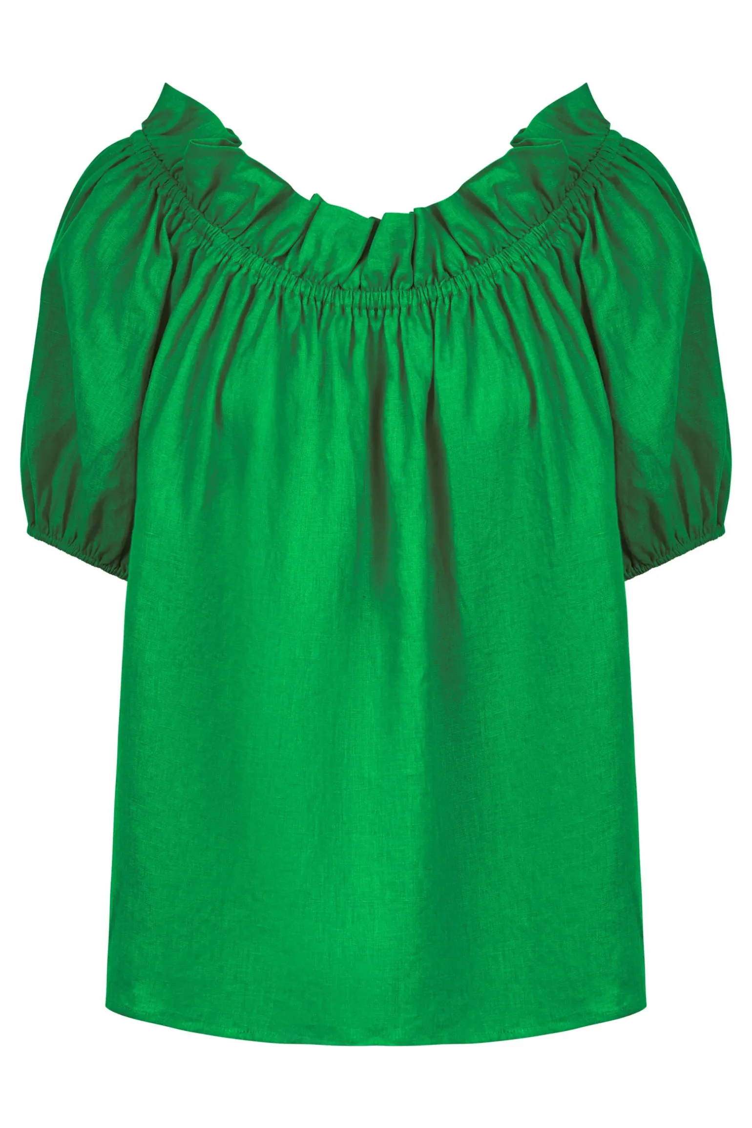 Halcyon Ruched Top - Emerald