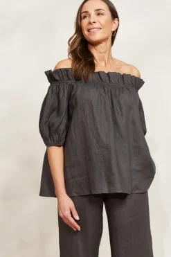 Halcyon Ruched Top - Oyster
