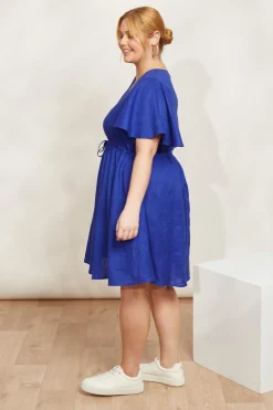 Halcyon Tie Dress - Cobalt