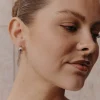 Heritage Earring - Silver Gem