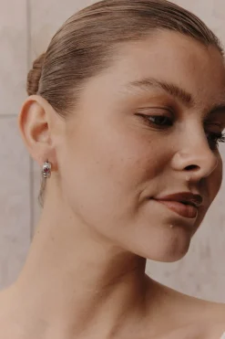 Heritage Earring - Silver Gem