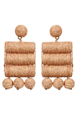 Jovial Raw Earring - Tan Block