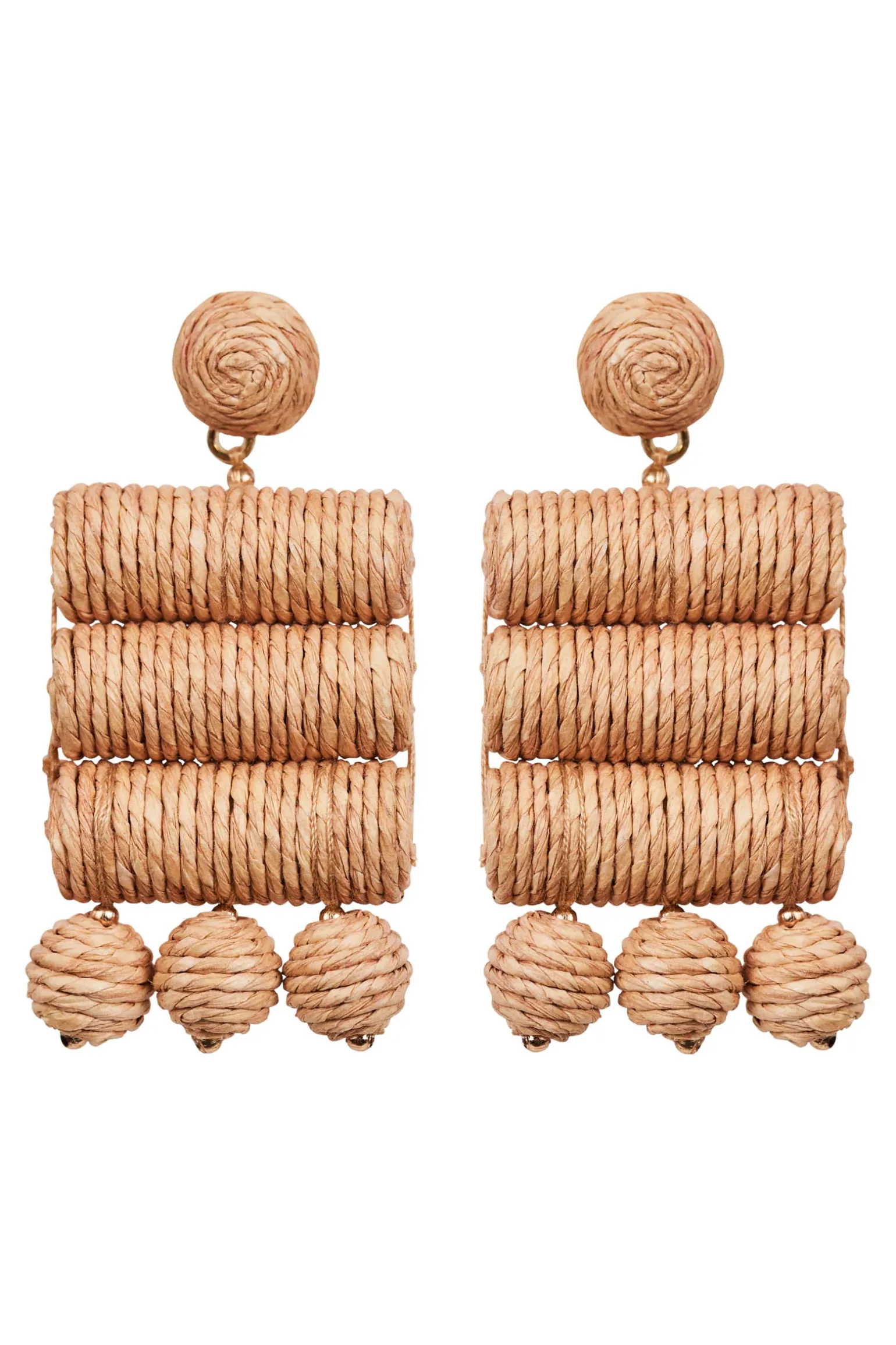 Jovial Raw Earring - Tan Block