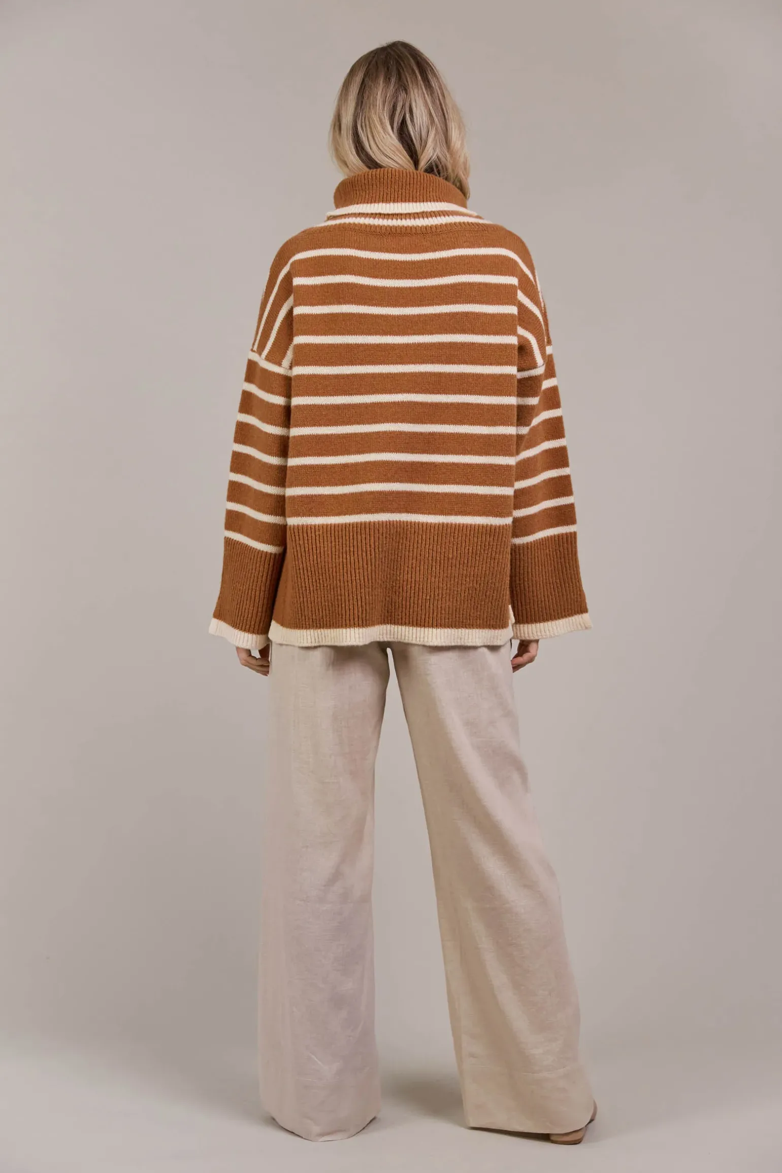 Katana Roll Neck Knit - Hazel